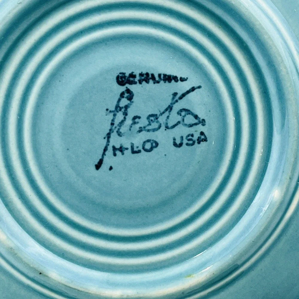 Vintage Fiesta Original Turquoise Saucer HLC Homer Laughlin‎ Fiestaware